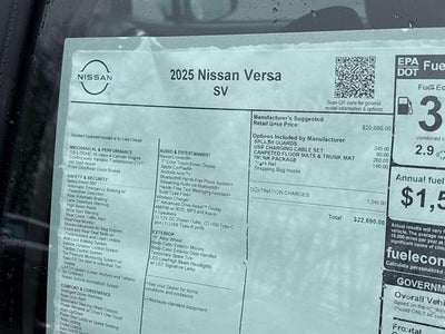 2025 Nissan Versa SV