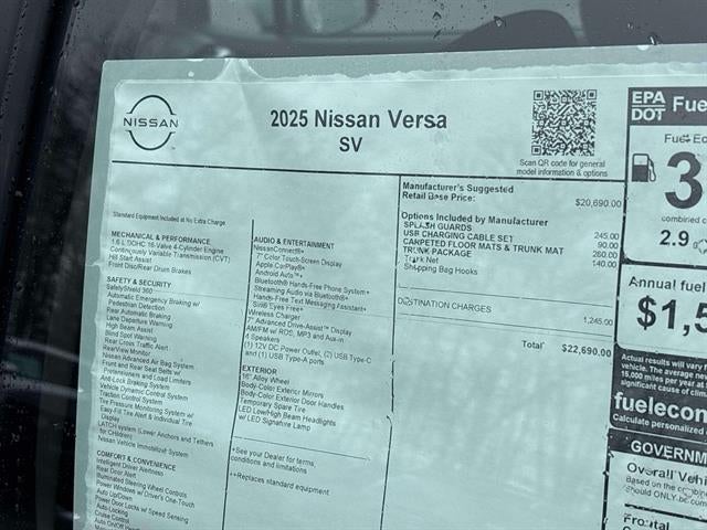 2025 Nissan Versa SV