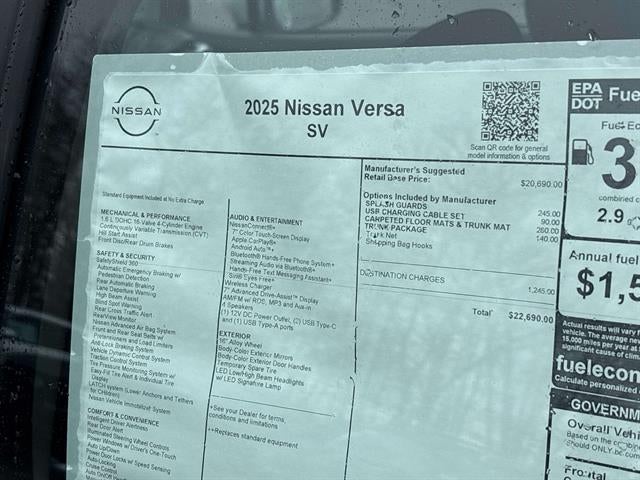 2025 Nissan Versa SV