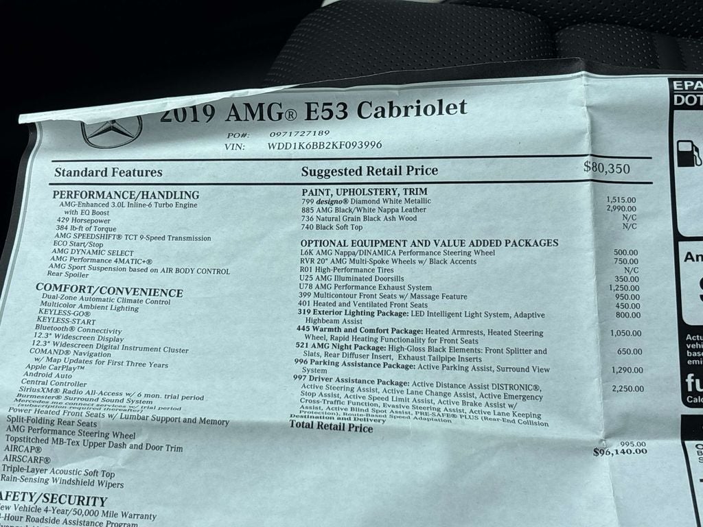 2019 Mercedes-Benz E-Class E 53 AMG® 4MATIC®