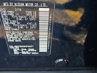 2019 Nissan Armada Platinum