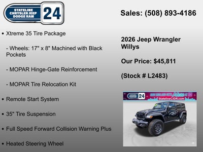 2026 Jeep Wrangler Willys