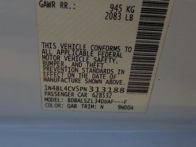 2023 Nissan Altima 2.5 SR