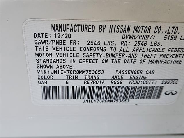 2021 INFINITI Q50 Sensory