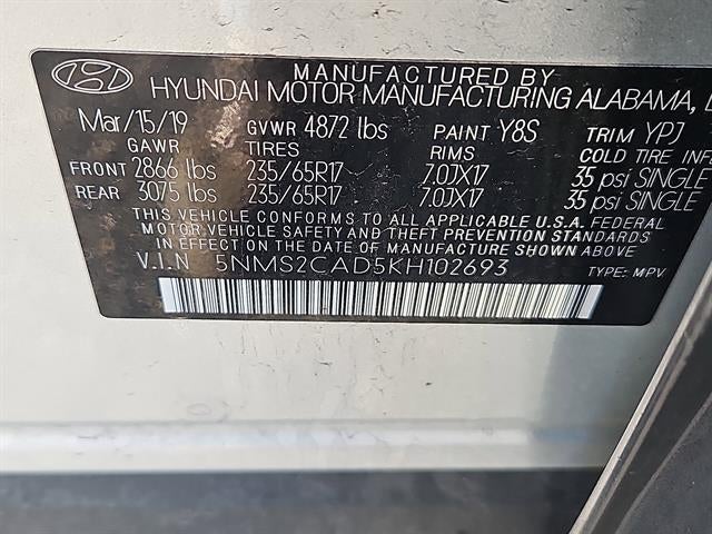 2019 Hyundai Santa Fe SE 2.4L