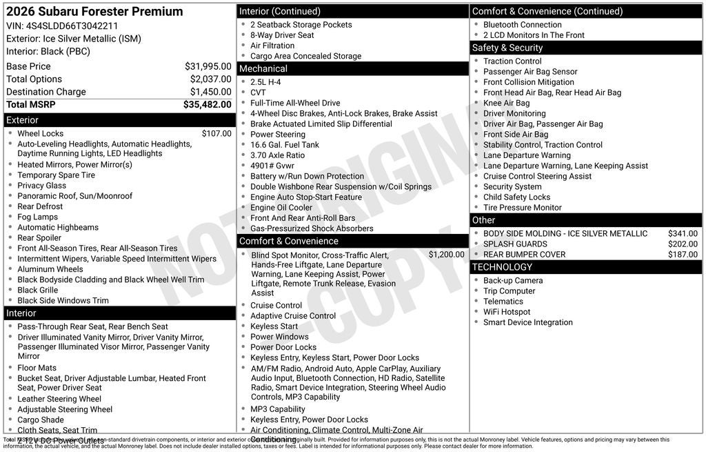2026 Subaru Forester Premium