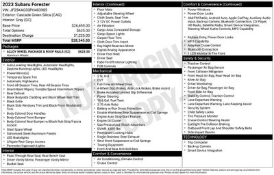2023 Subaru Forester Base