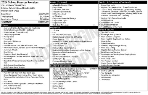 2024 Subaru Forester Premium