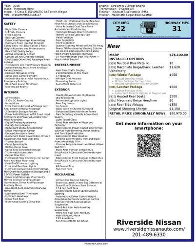 2025 Mercedes-Benz E-Class E 450 4MATIC®