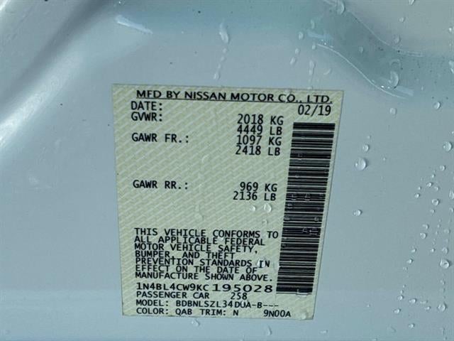 2019 Nissan Altima 2.5 SR