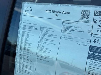 2025 Nissan Versa SV