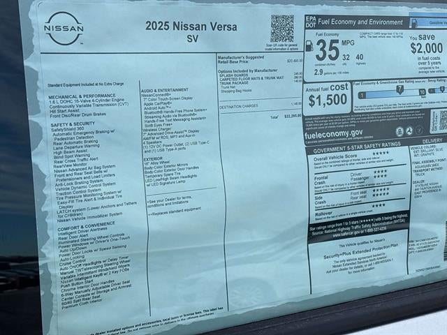 2025 Nissan Versa SV