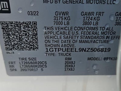 2022 GMC Sierra 1500 AT4