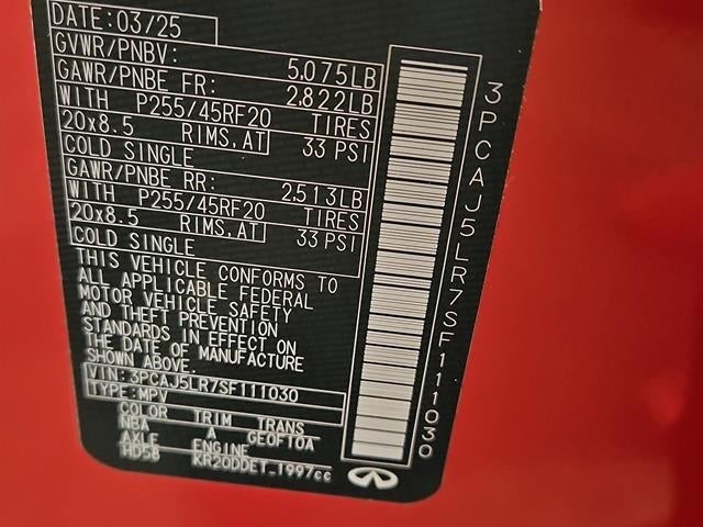 2025 INFINITI QX55 SENSORY AWD