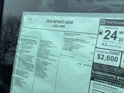 2026 INFINITI QX60 LUXE