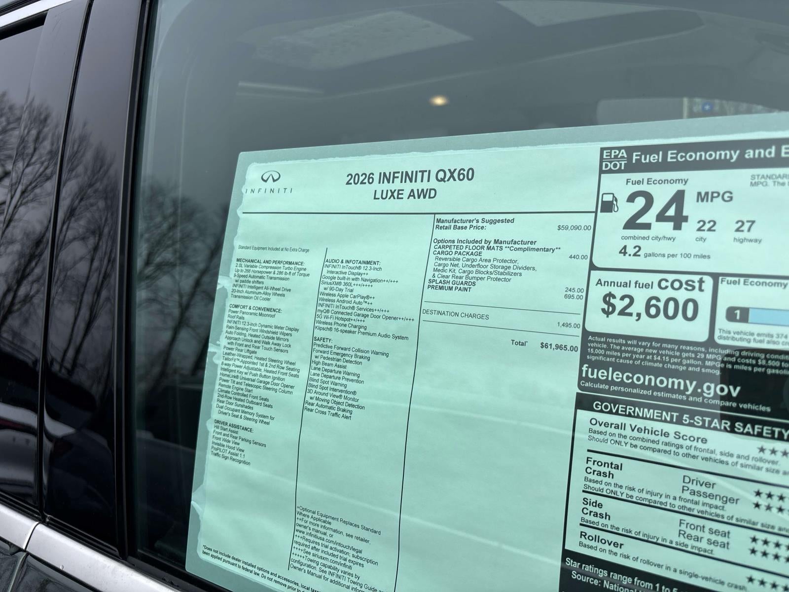 2026 INFINITI QX60 LUXE