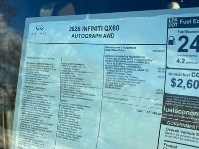 2026 INFINITI QX60 Autograph