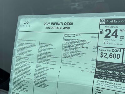 2026 INFINITI QX60 Autograph