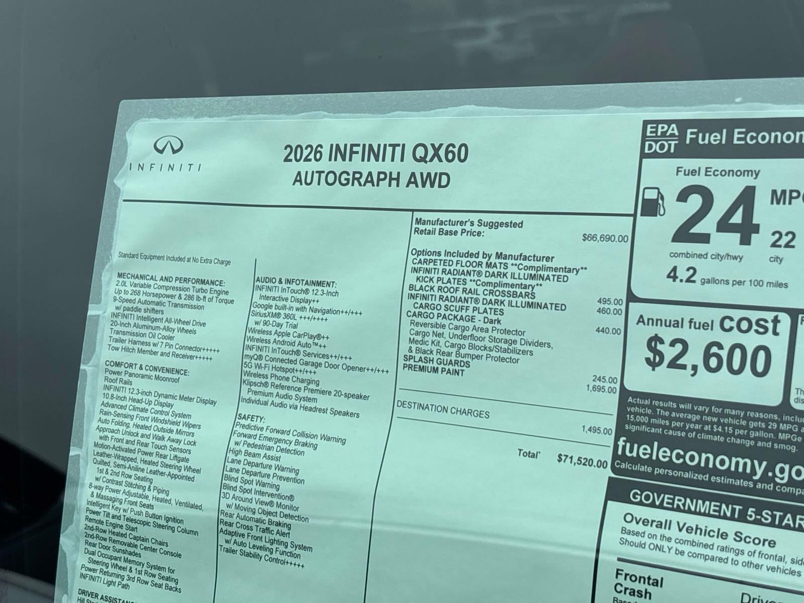 2026 INFINITI QX60 Autograph