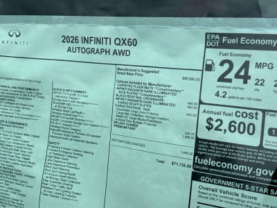 2026 INFINITI QX60 Autograph