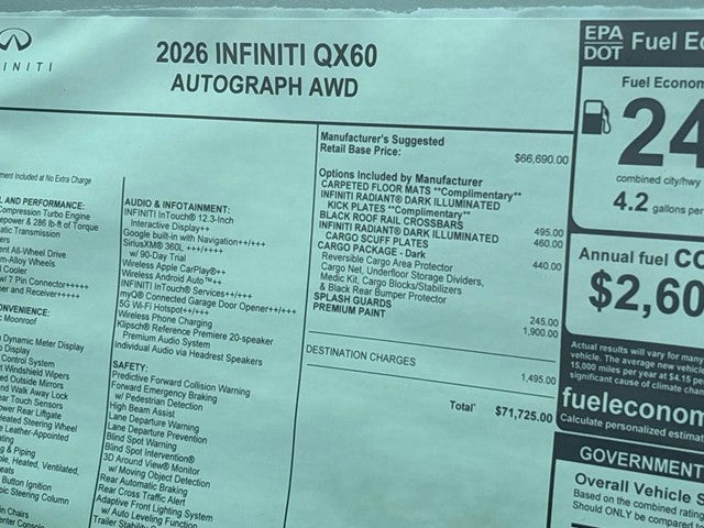 2026 INFINITI QX60 Autograph