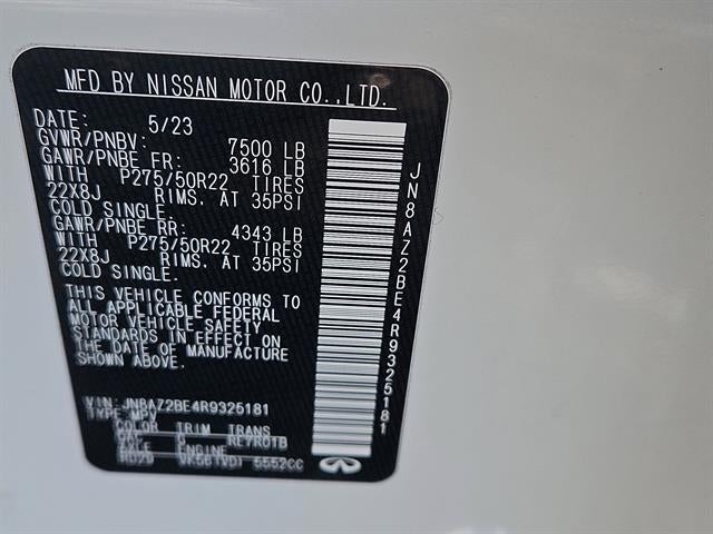 2024 INFINITI QX80 Sensory