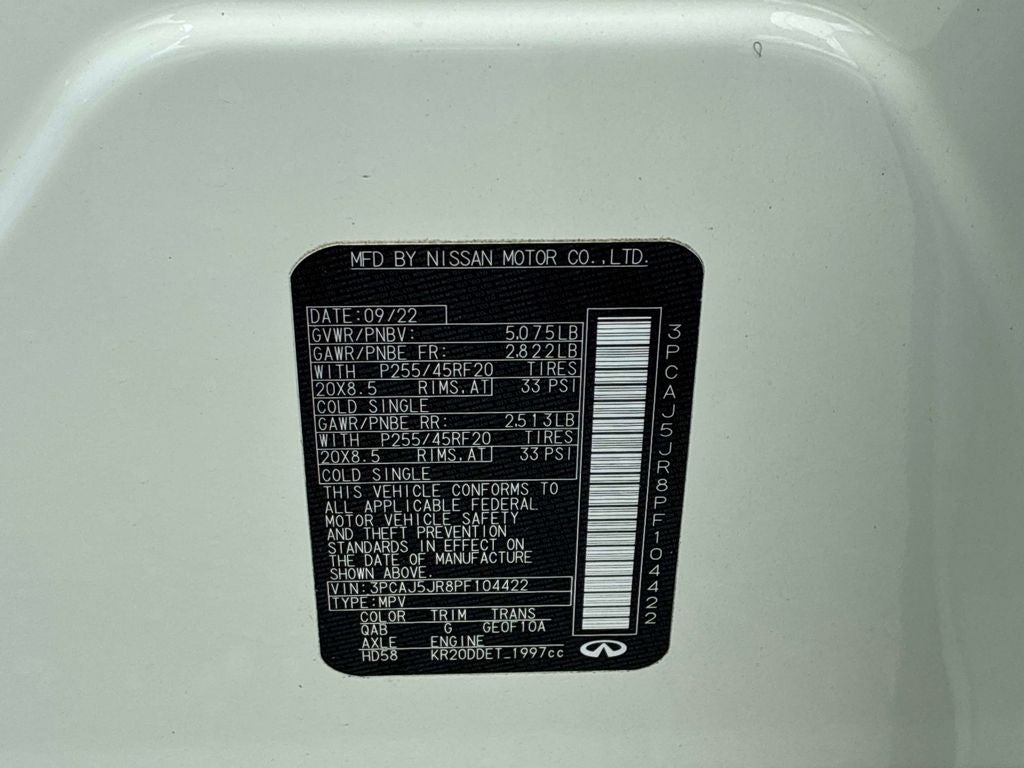 2023 INFINITI QX55 LUXE