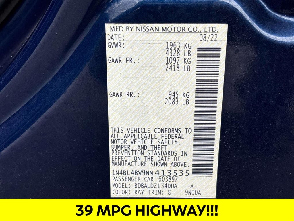 2022 Nissan Altima 2.5 S