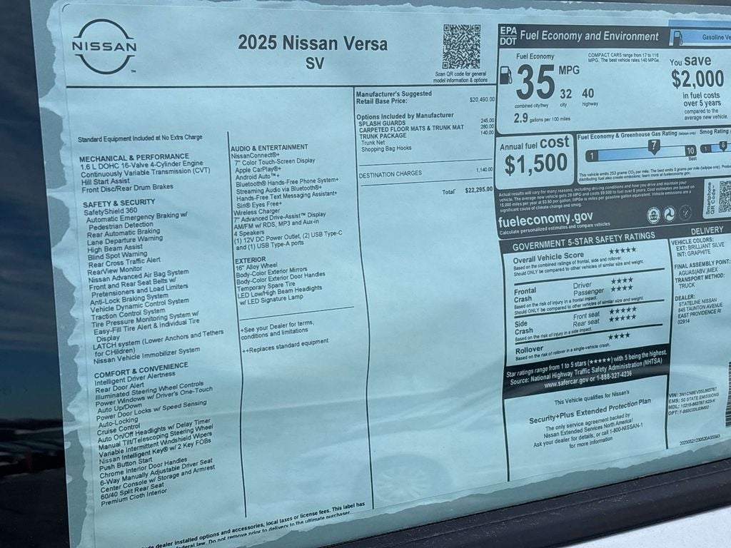 2025 Nissan Versa 1.6 SV